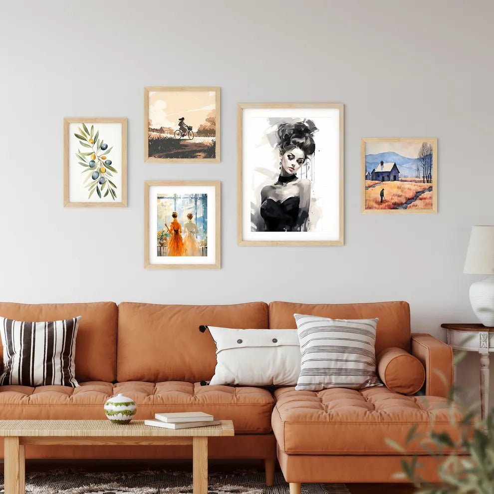 Woman With A High Bun Art Prin Framed Print