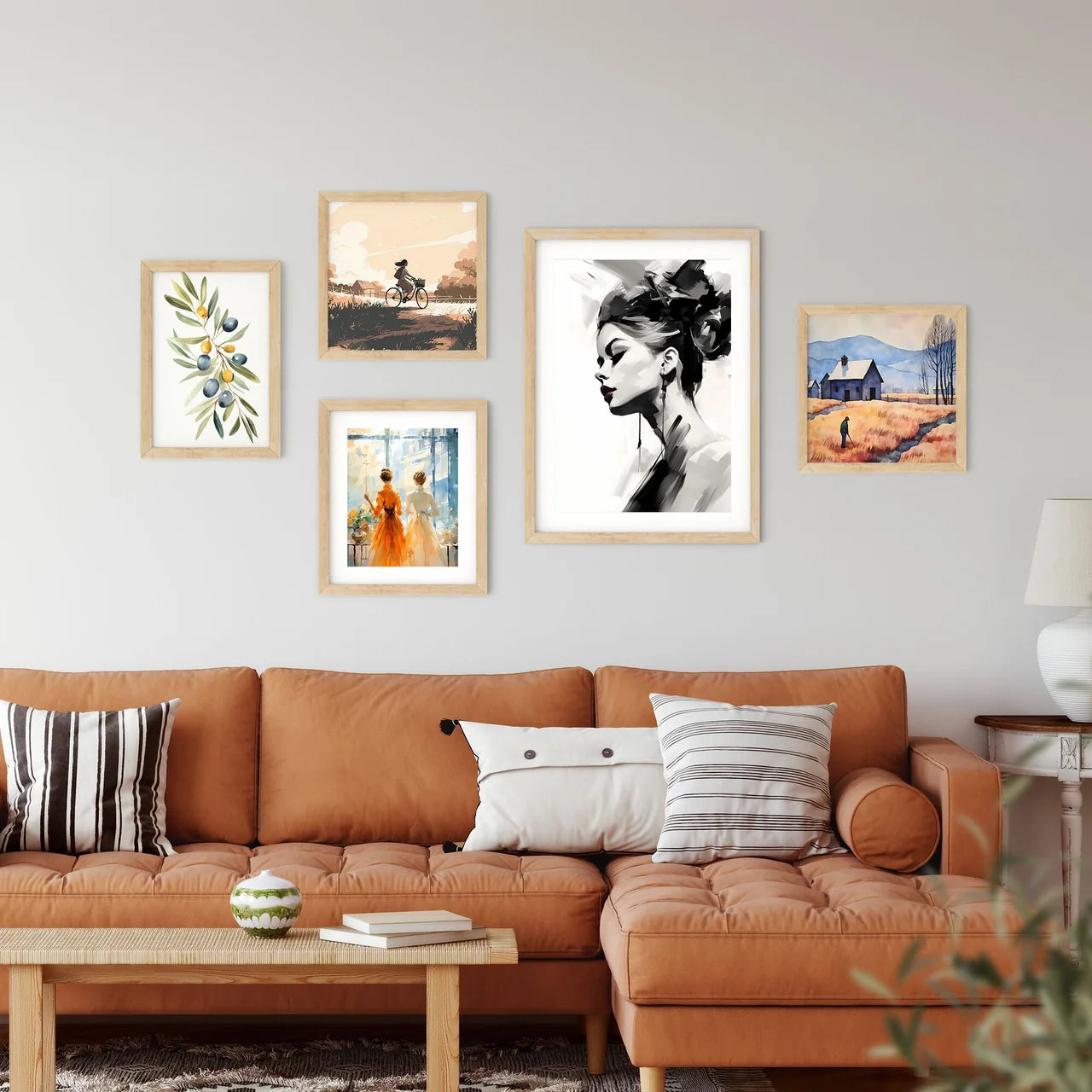 Woman With A Hair Updo Art Prin Framed Print