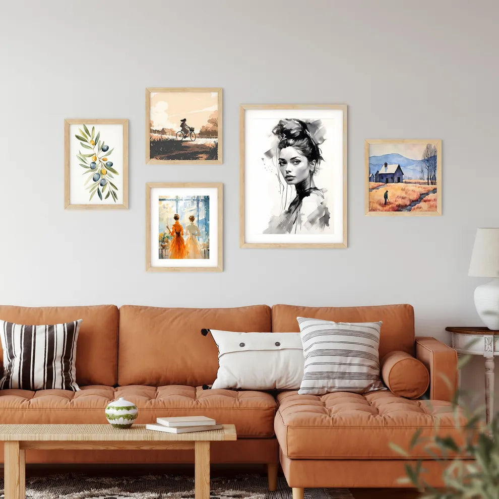 Drawing Of A Woman Art Prin Framed Print