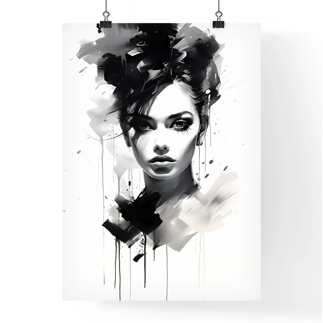 Painting Of A Womans Face Art Prin Poster