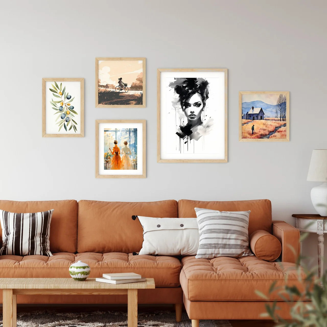 Painting Of A Womans Face Art Prin Framed Print