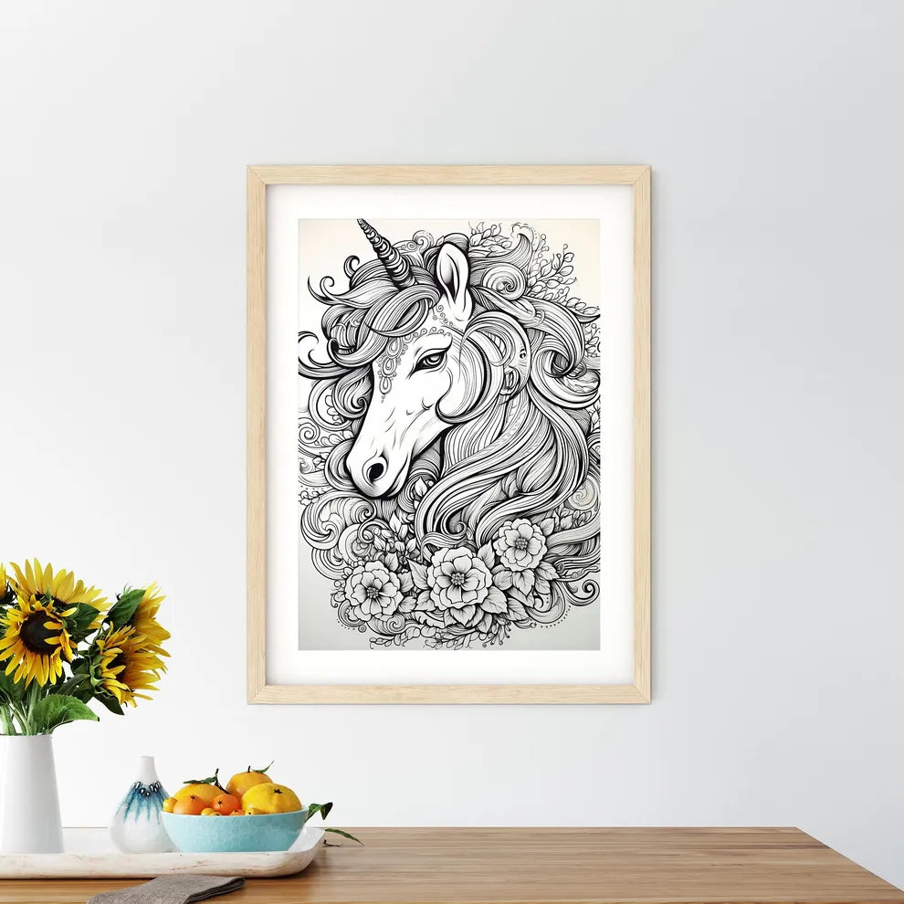 Drawing Of A Unicorn With Flo Size Chart