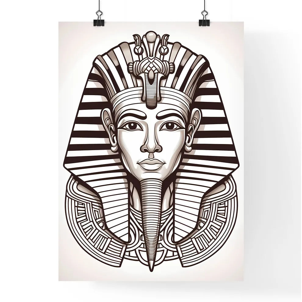 Black And White Drawing Of A Man Wearing A T Poster