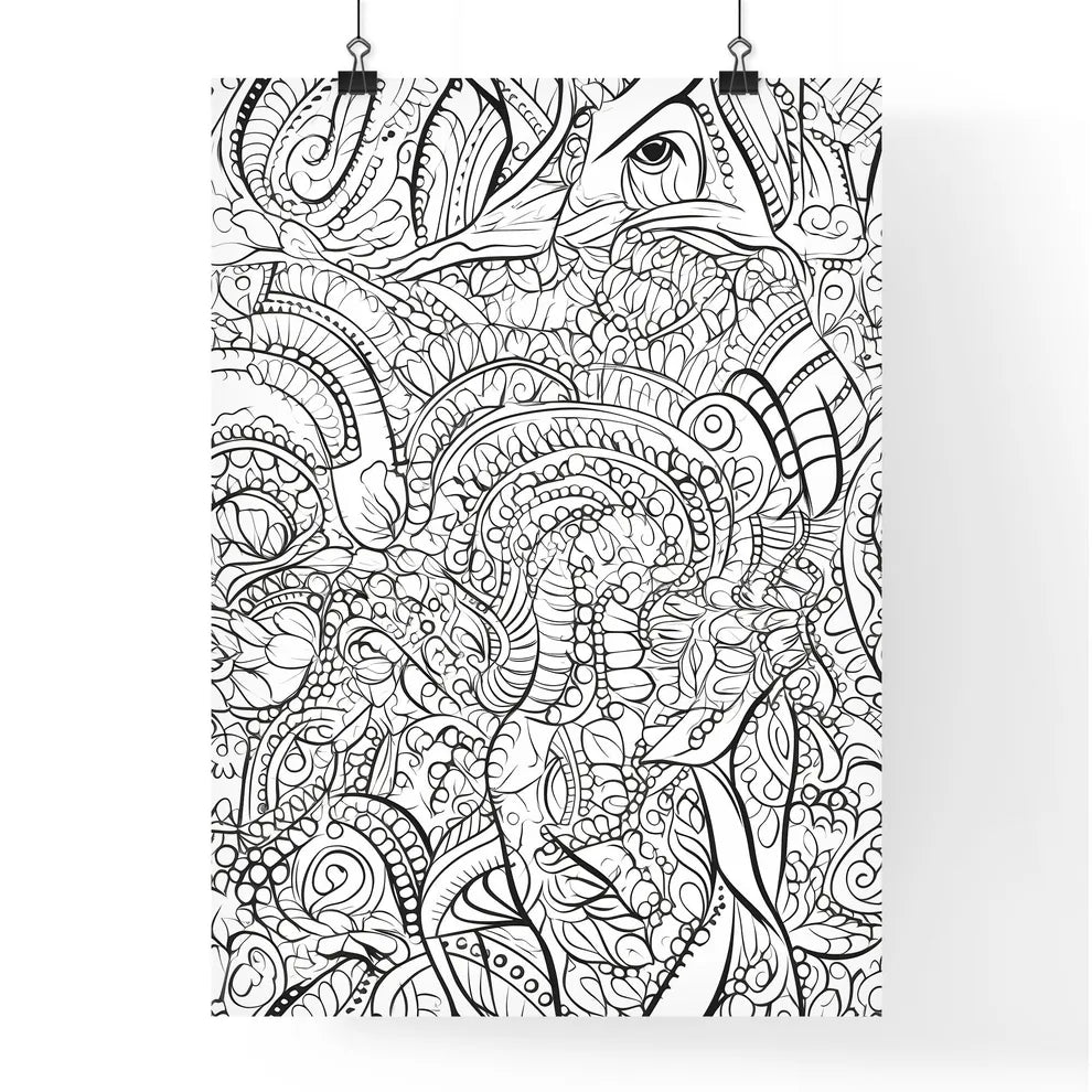 Black And White Pattern Art P Poster