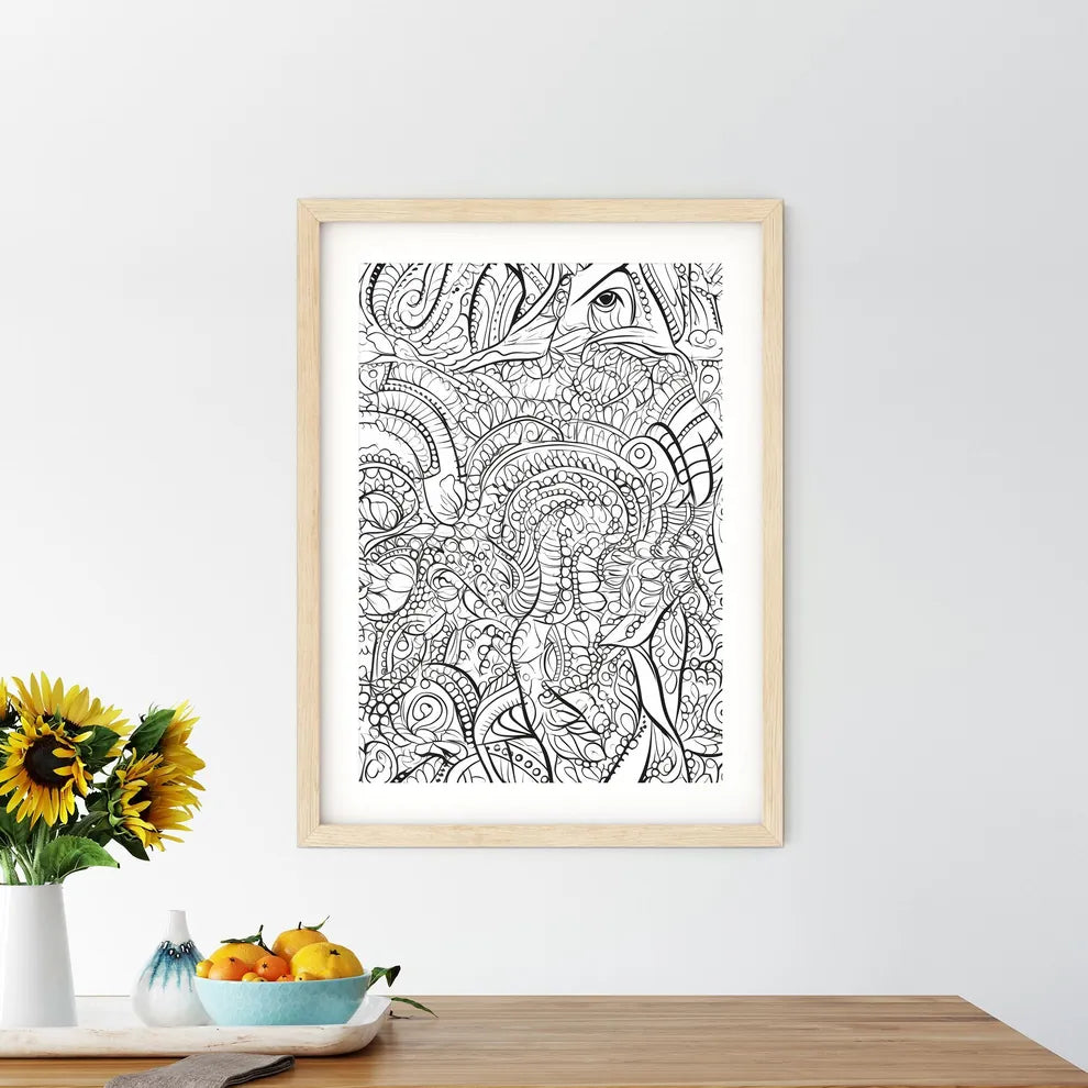 Black And White Pattern Art P Size Chart