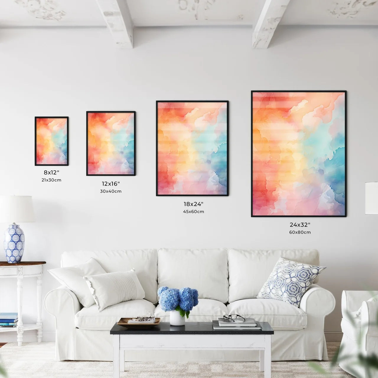 Colorful Background With Different Shades Of Wall Art