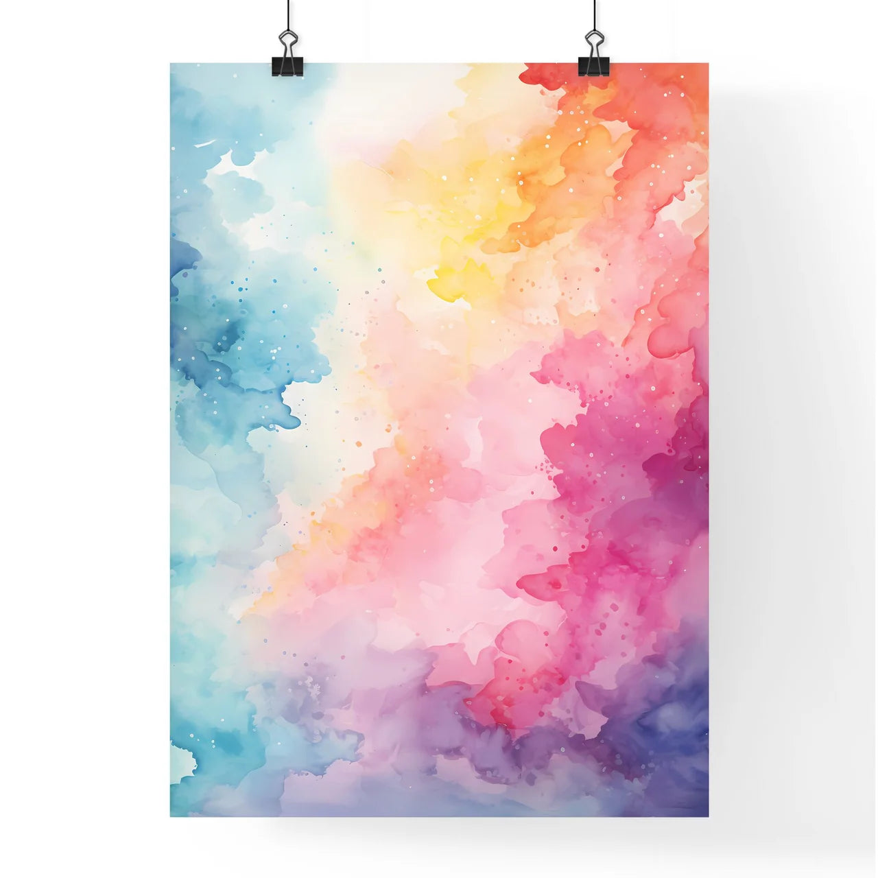 Colorful Watercolor Painting Art Prin Poster