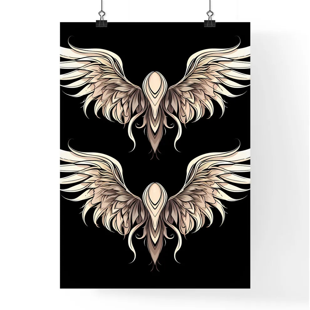Pair Of Wings With Black Back Poster