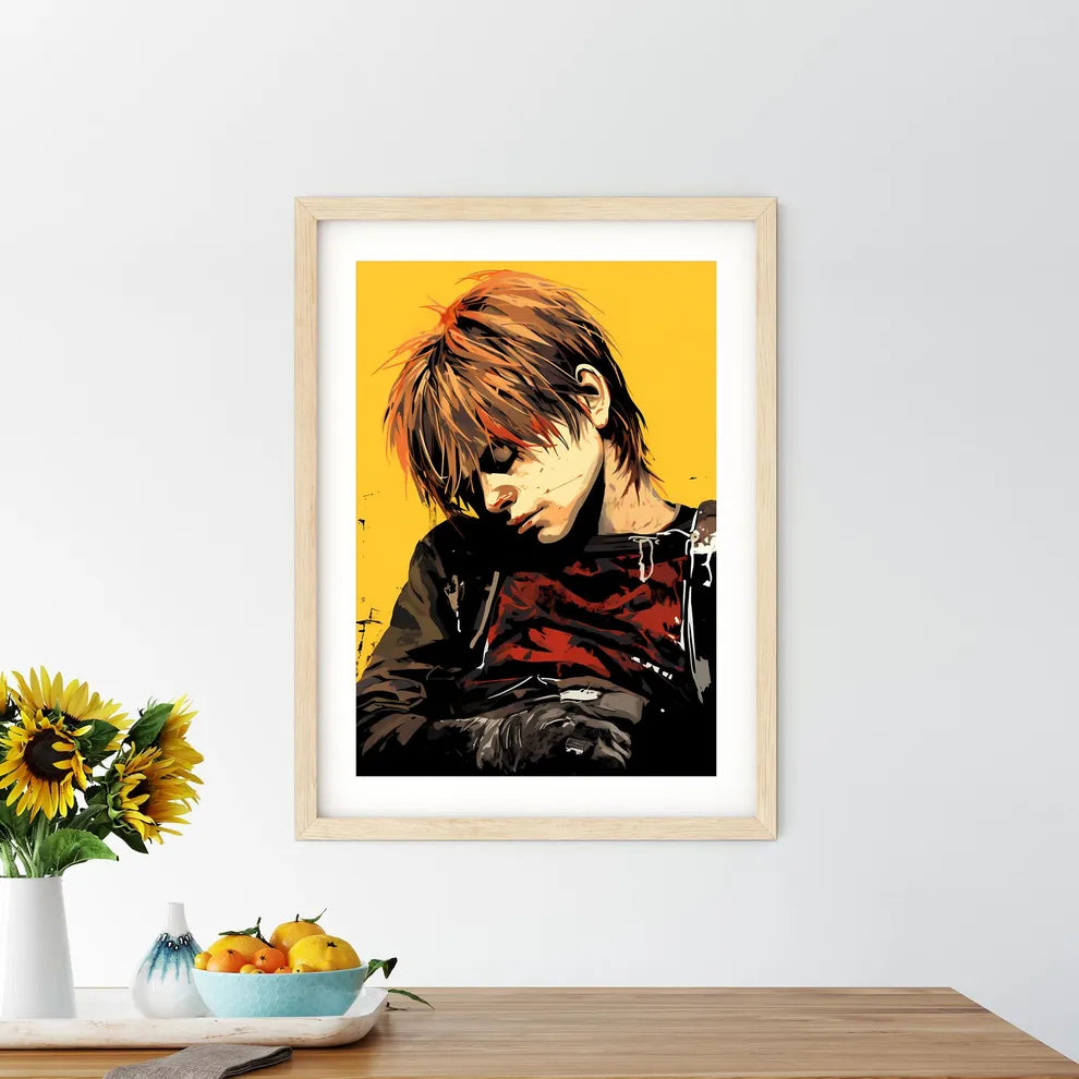 Man With His Eyes Closed Art Prin - Kitchen Hangings