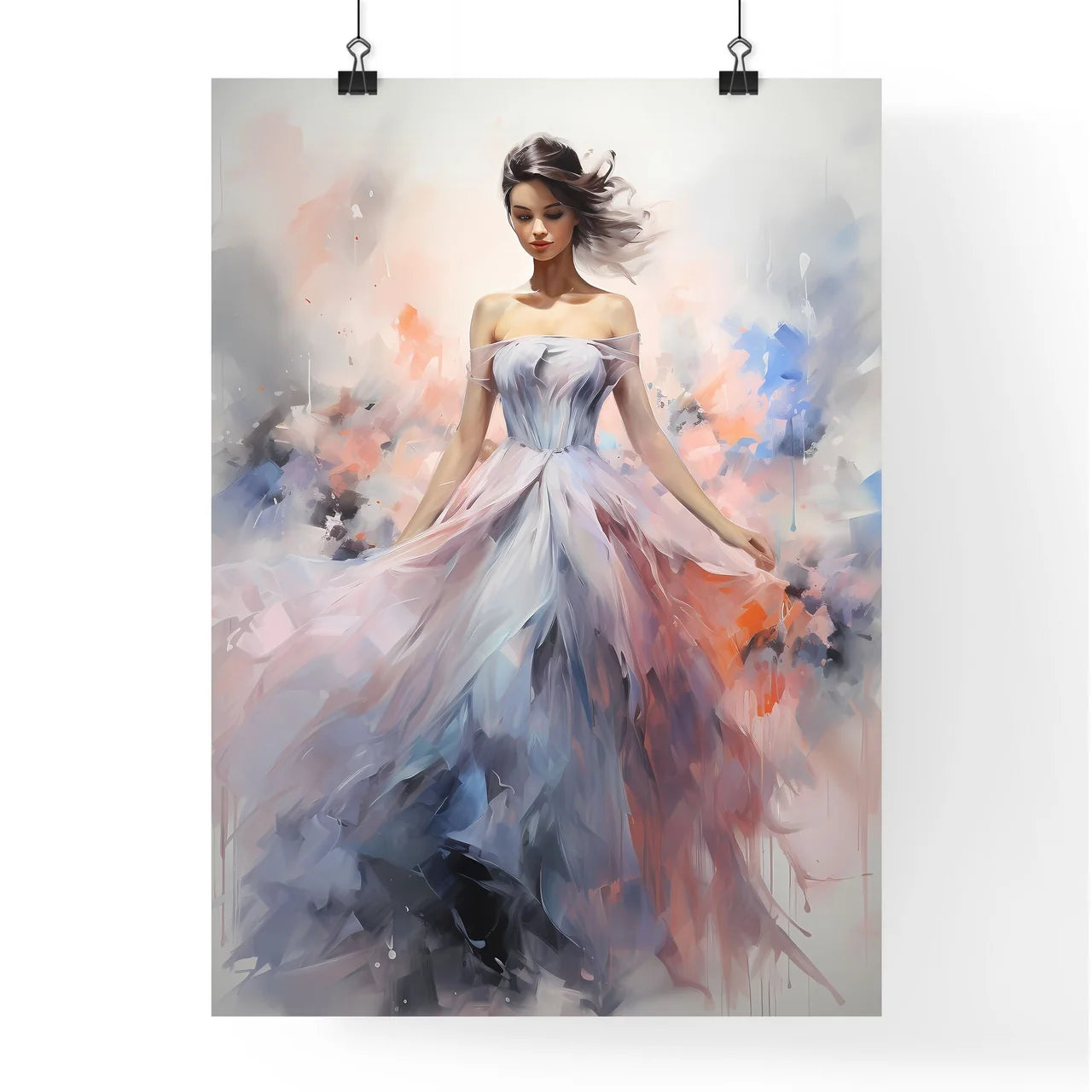 Painting Of A Woman In A Dress Art Prin Poster