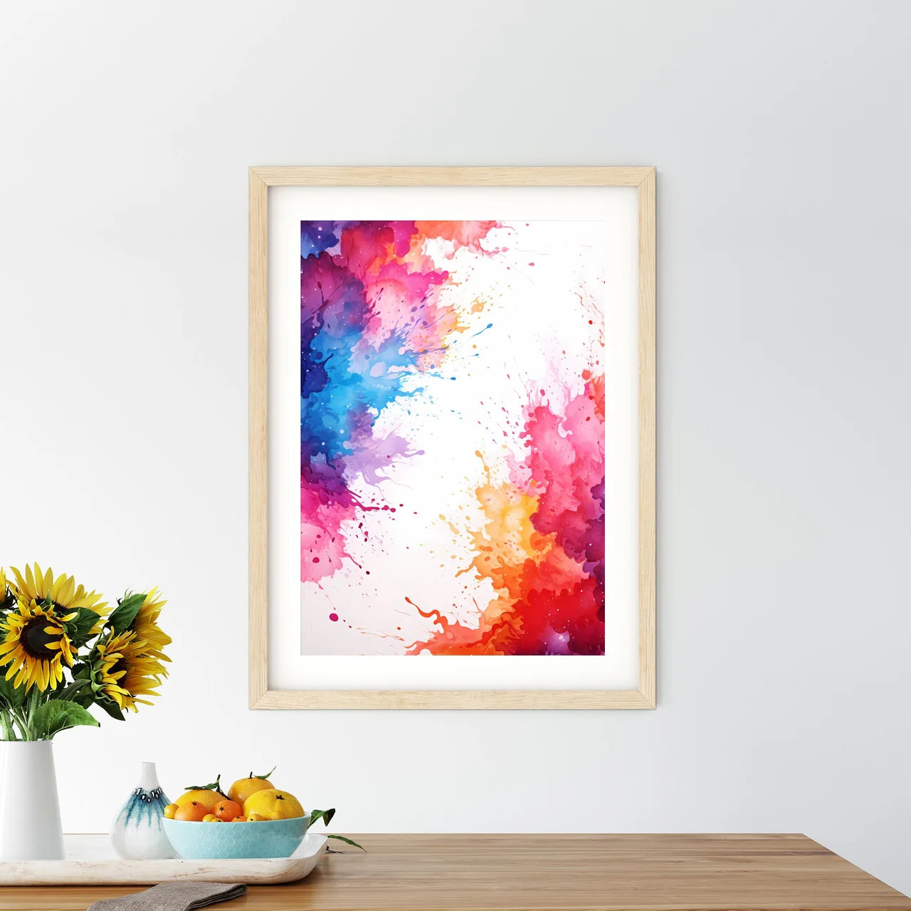 Colorful Splashes Of Paint Art Prin - Kitchen Hangings