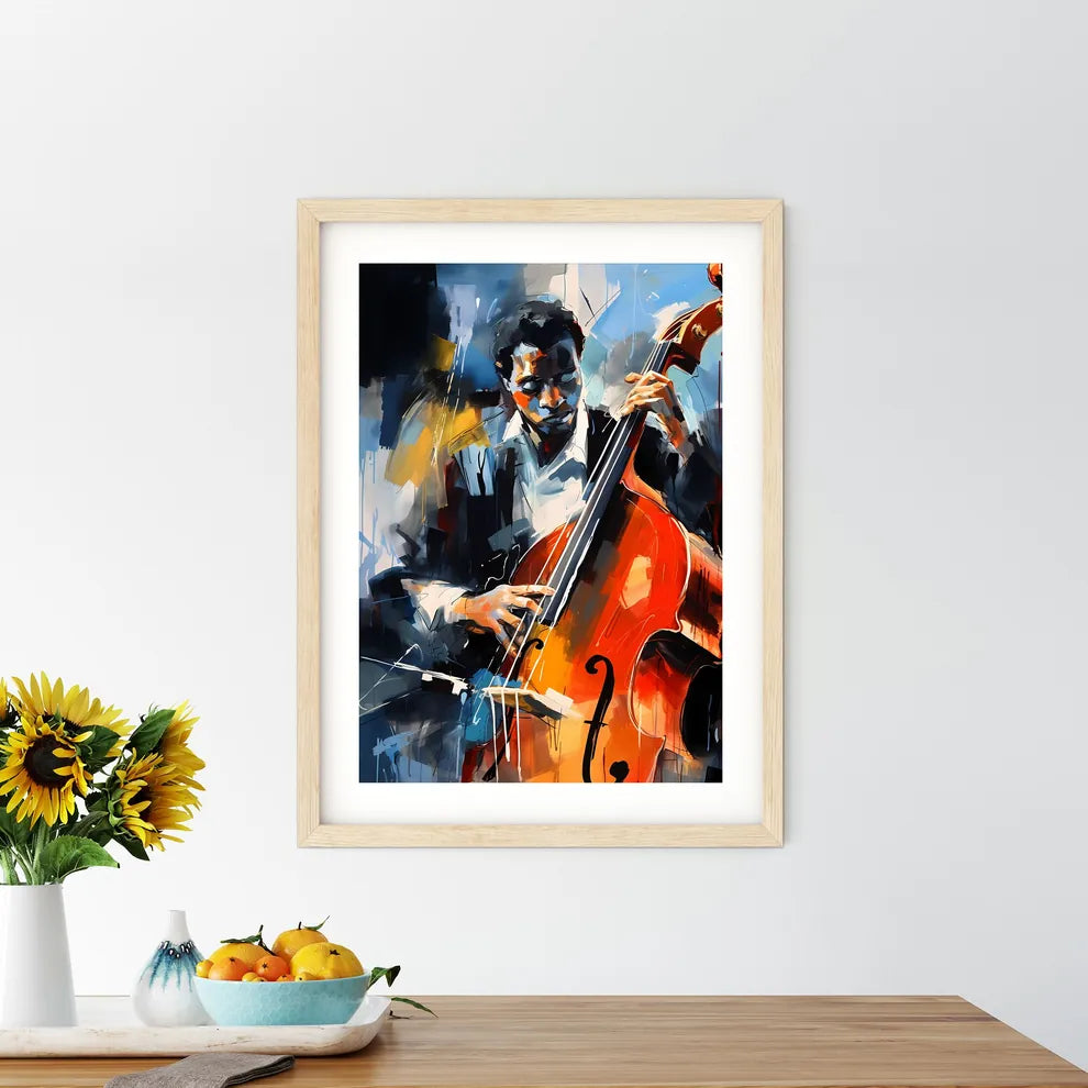 Man Playing A Cello Art Prin - Kitchen Hangings