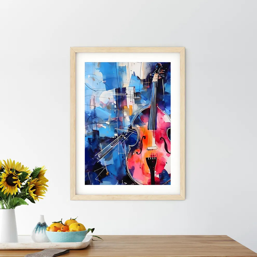 Painting Of A Cello Art Prin - Kitchen Hangings