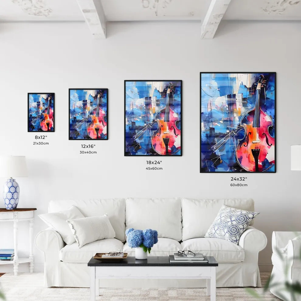 Painting Of A Cello Art Prin Wall Art