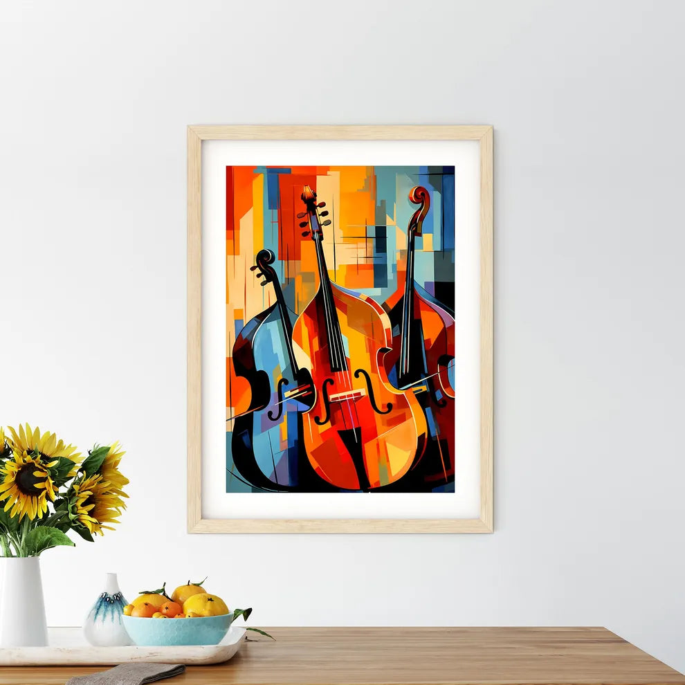 Painting Of Two Cellos Art Prin - Kitchen Hangings