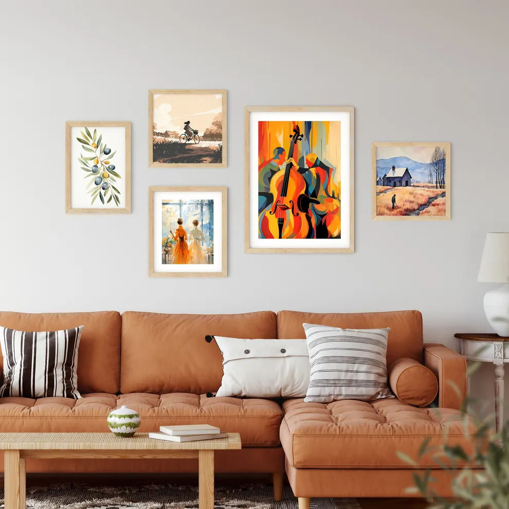 Man Playing A Cello Art Prin Framed Print