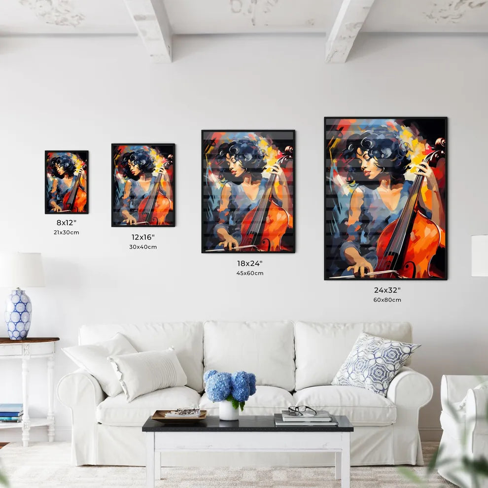 Woman Playing A Cello Art Prin Wall Art
