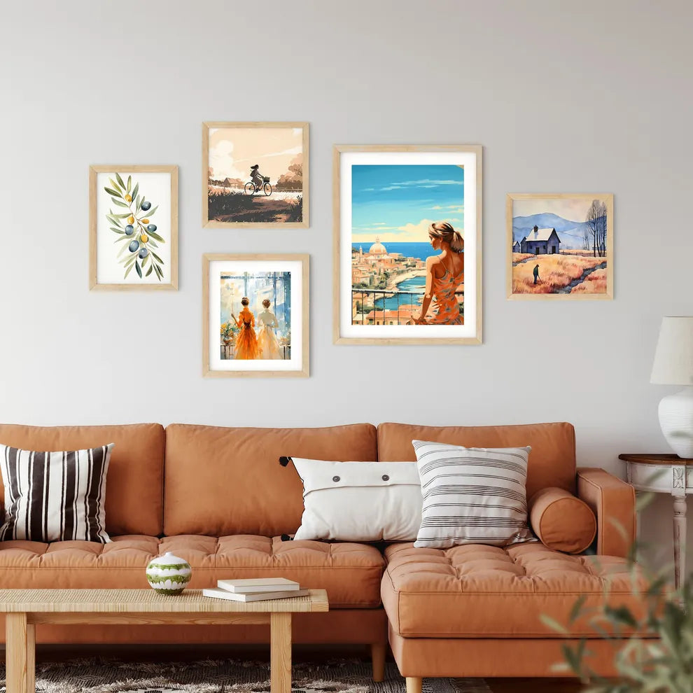 Woman Looking At A City Art Print Custom Print