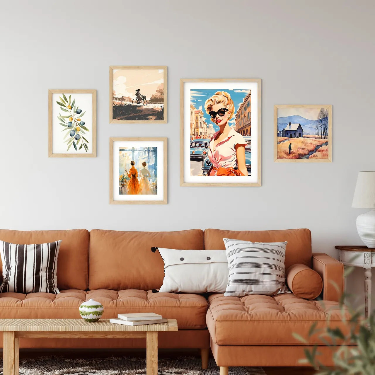 Woman In Sunglasses And A Pink Shirt Art Print Custom Print