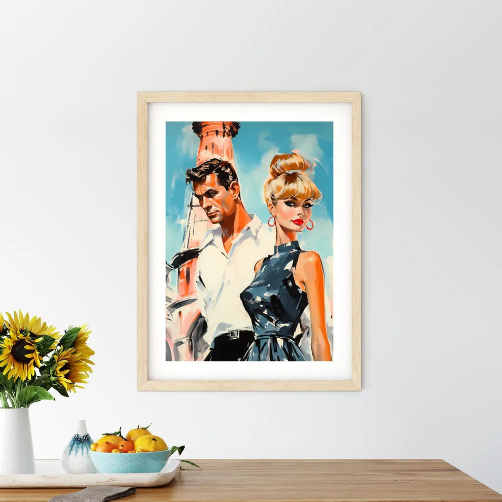 Man And Woman Standing Next To Each Other Ar - Kitchen Hangings