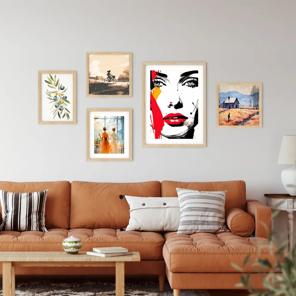Painting Of A Womans Face Art Prin Framed Print