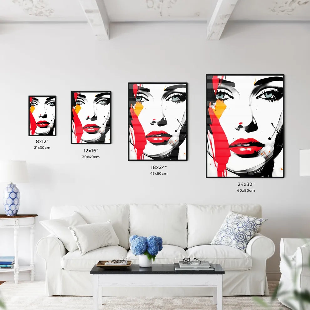 Painting Of A Womans Face Art Prin Wall Art