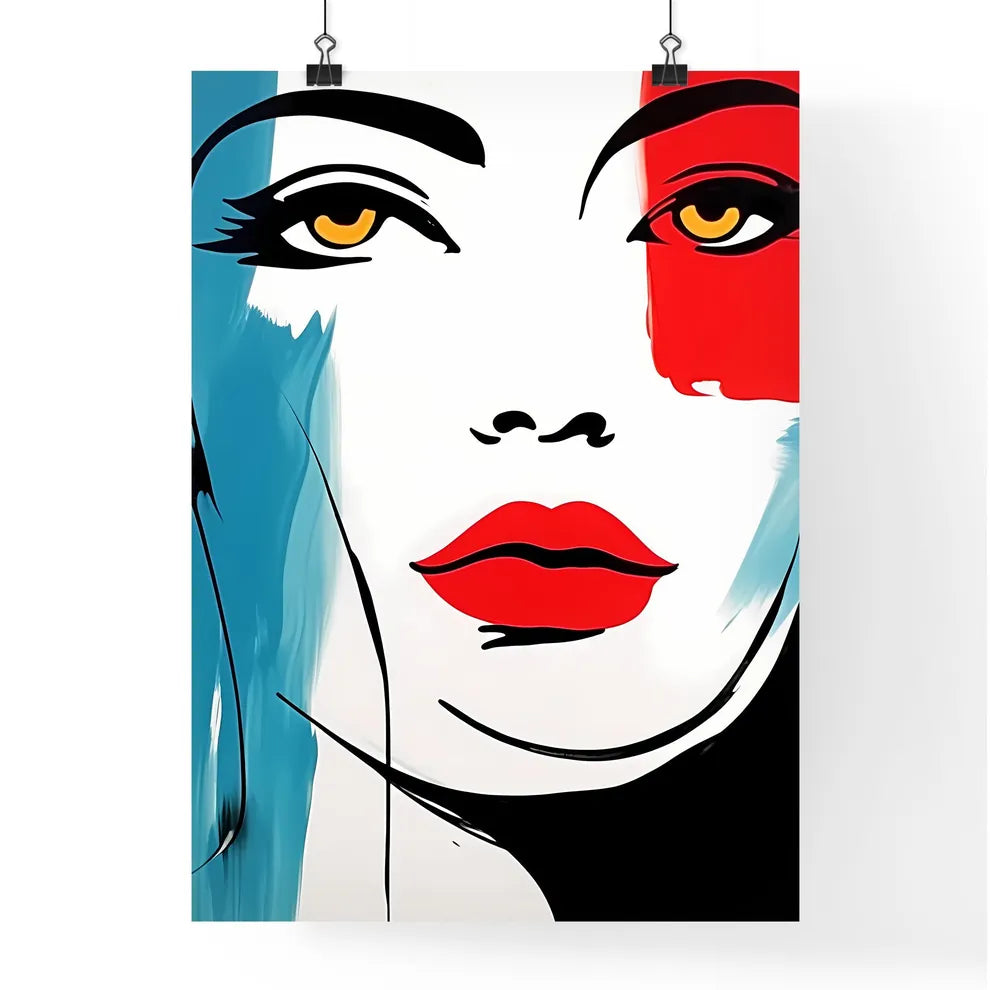 Painting Of A Womans Face Art Prin Poster