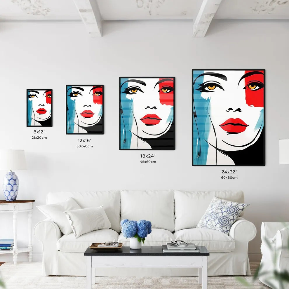Painting Of A Womans Face Art Prin Wall Art