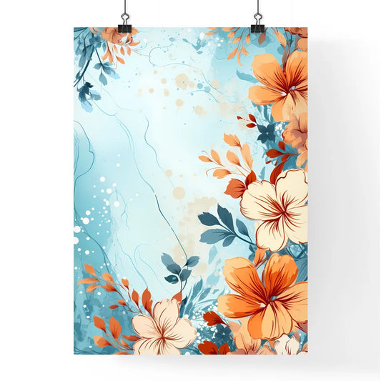Painting Of Flowers And Leaves Art Prin Poster