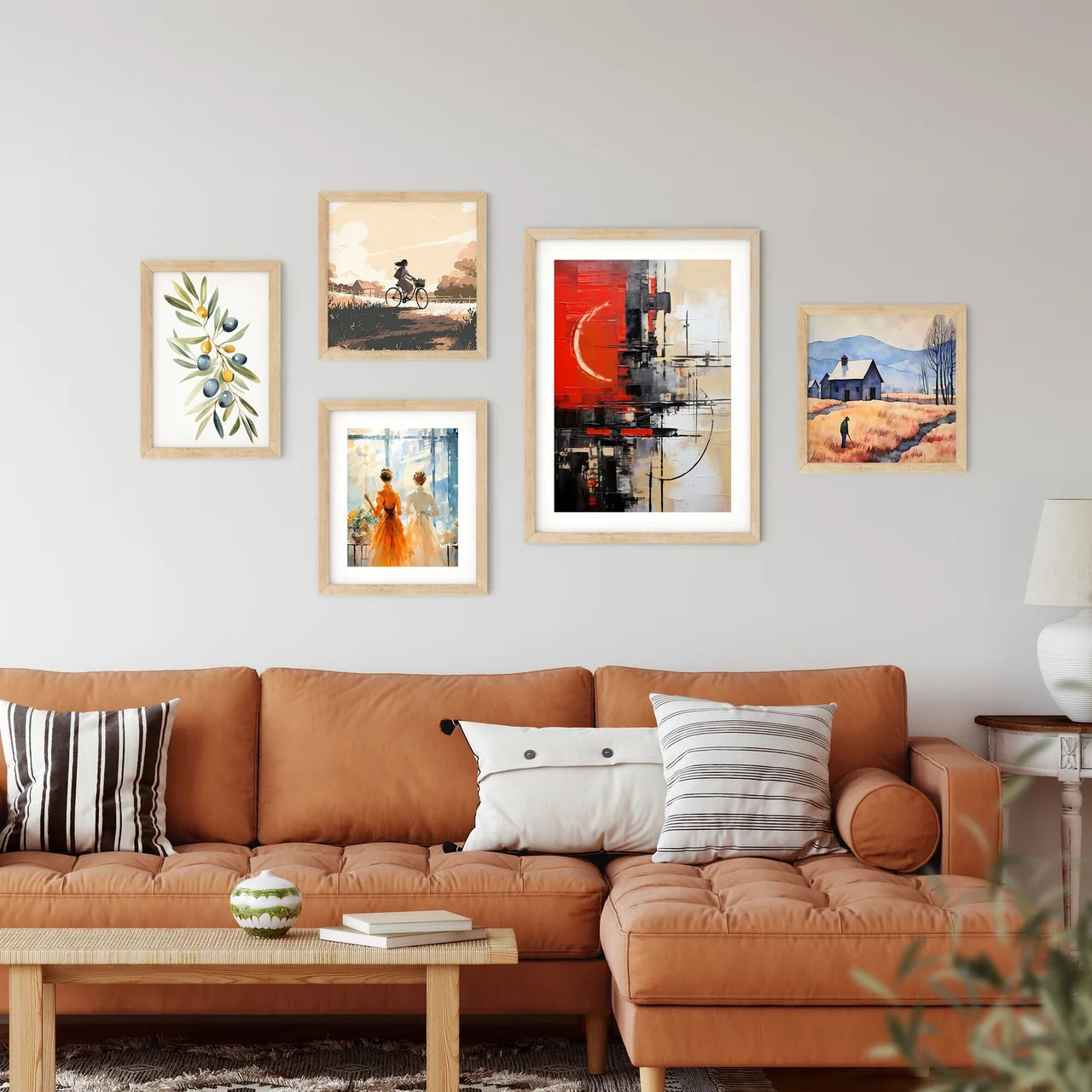 Painting Of A Red And Black Art Art Prin Framed Print