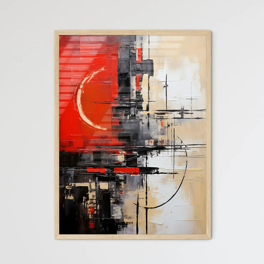 Painting Of A Red And Black Art Art Prin - Framed Art Print