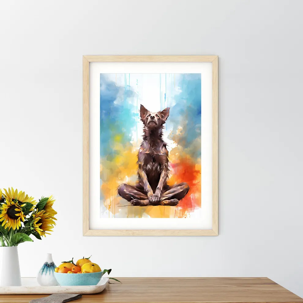 Dog Sitting In A Yoga Pose Ar Size Chart