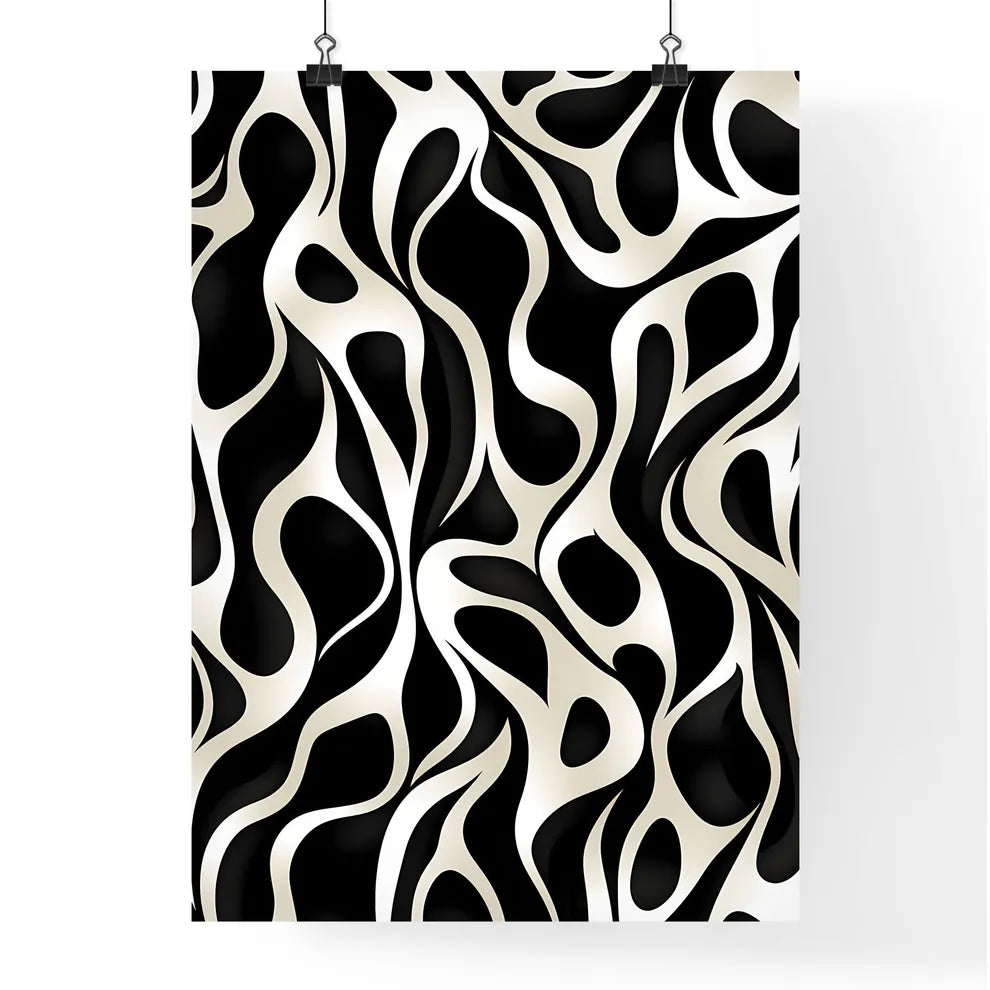 Black And White Pattern Art Prin Poster