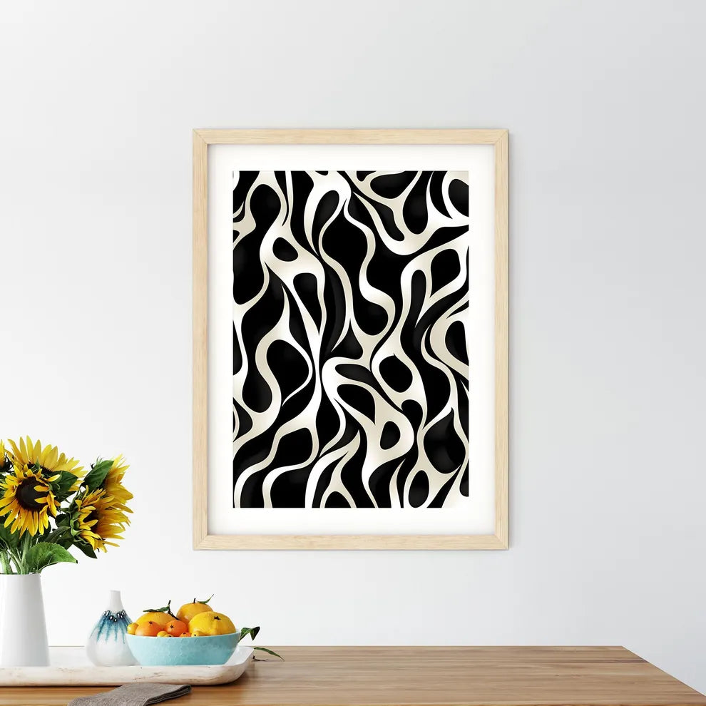 Black And White Pattern Art Prin - Kitchen Hangings
