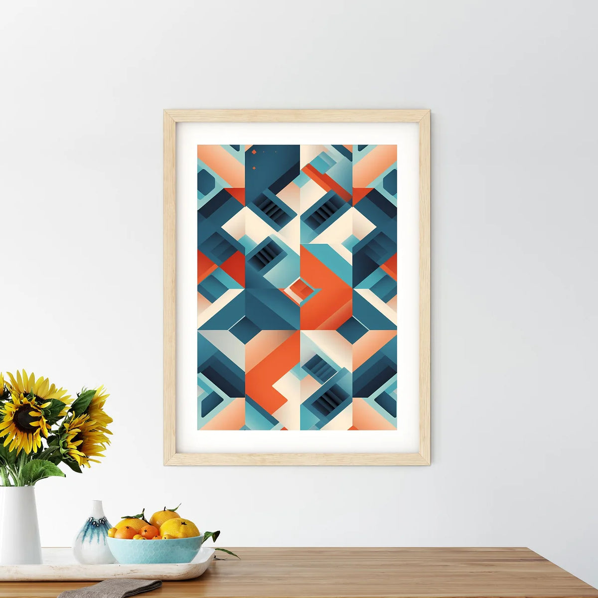 Colorful Pattern Of Squares And Rectangles A - Kitchen Hangings