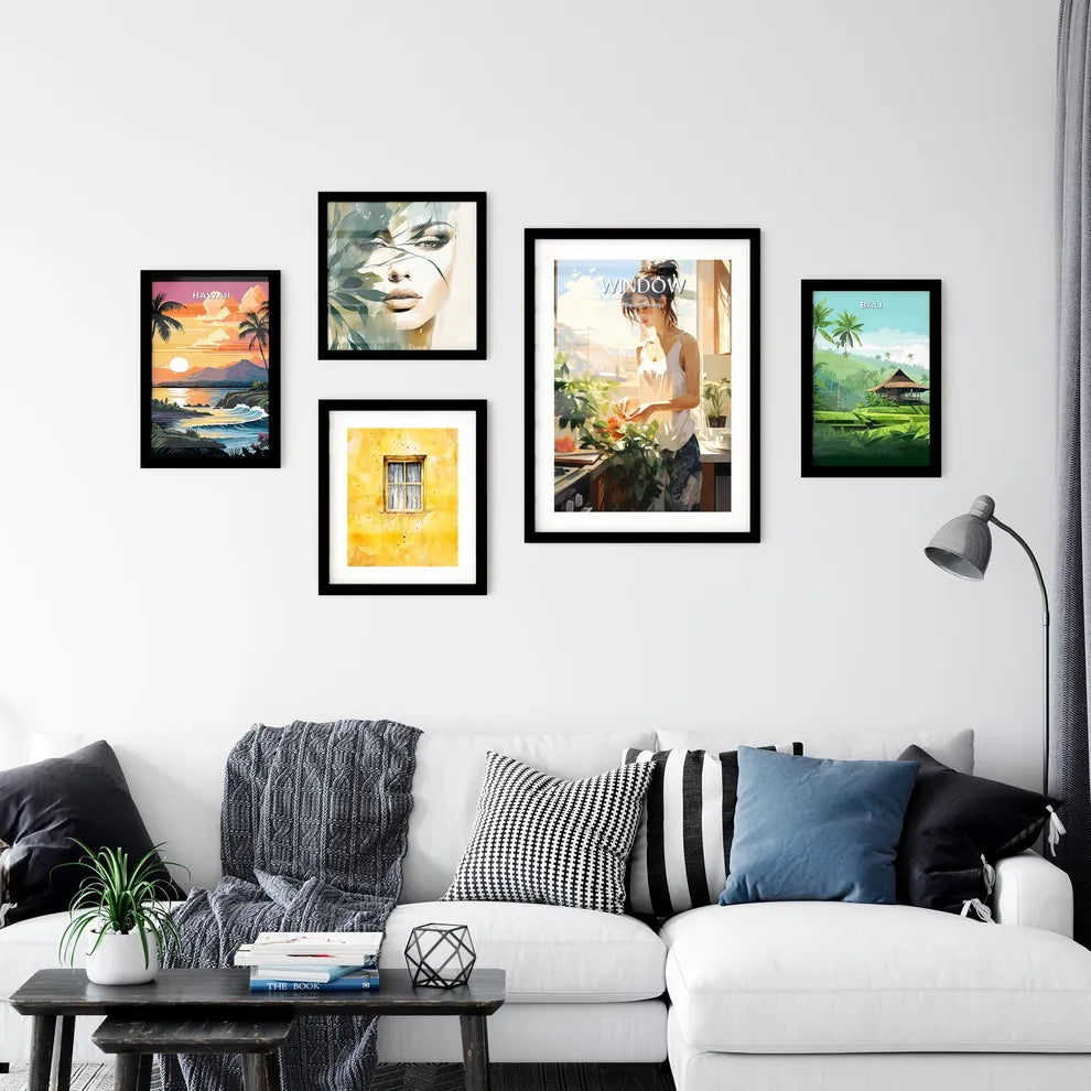 Woman Standing In Front Of A Window Art Prin Wall Art