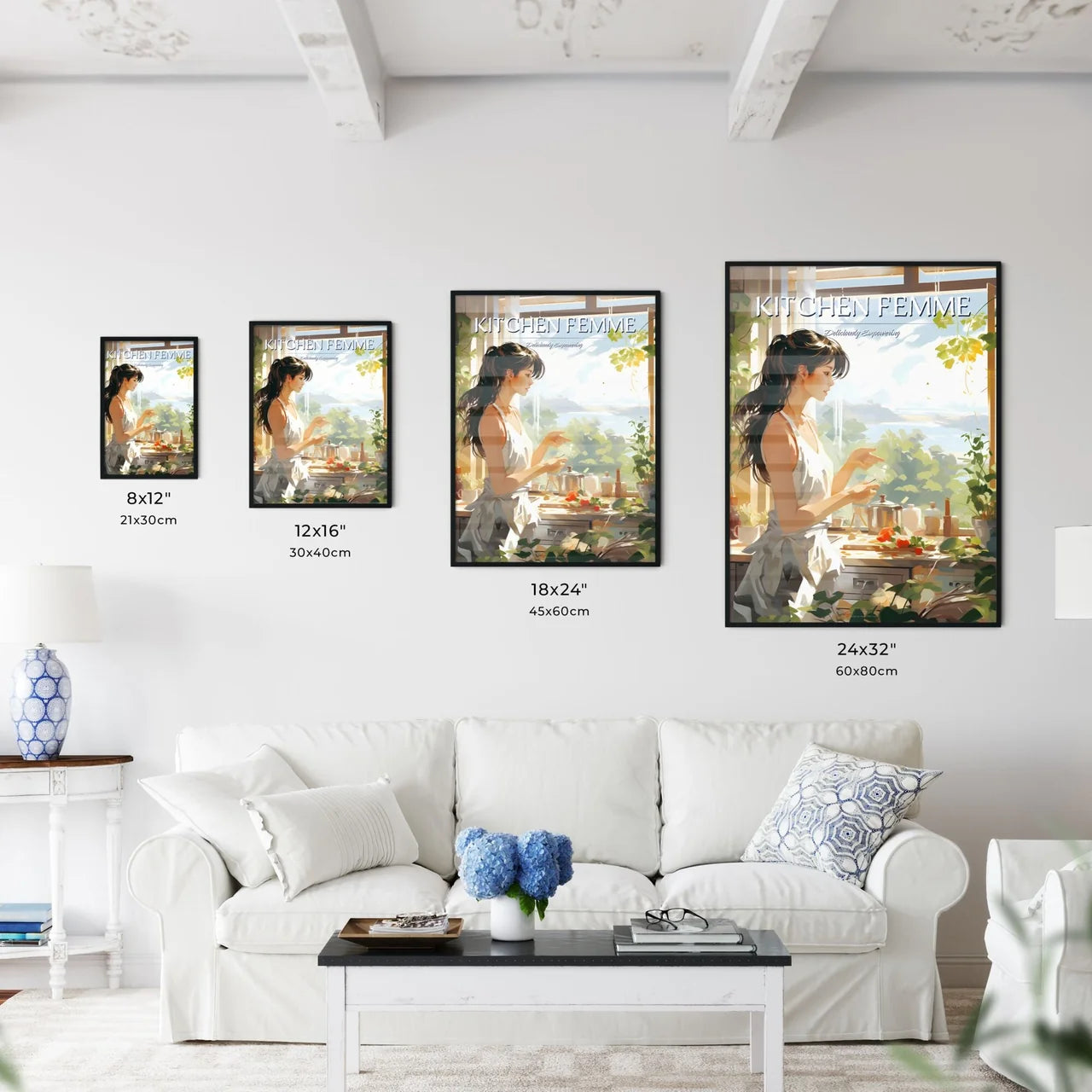 Woman In A Kitchen Art Prin - Kitchen Hangings