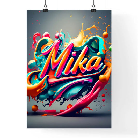 Mika - A Colorful Paint Splashing In A Shape Poster