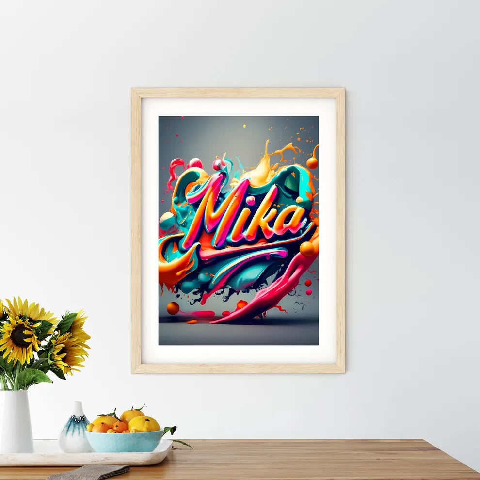 Mika - A Colorful Paint Splashing In A Shape - Kitchen Hangings
