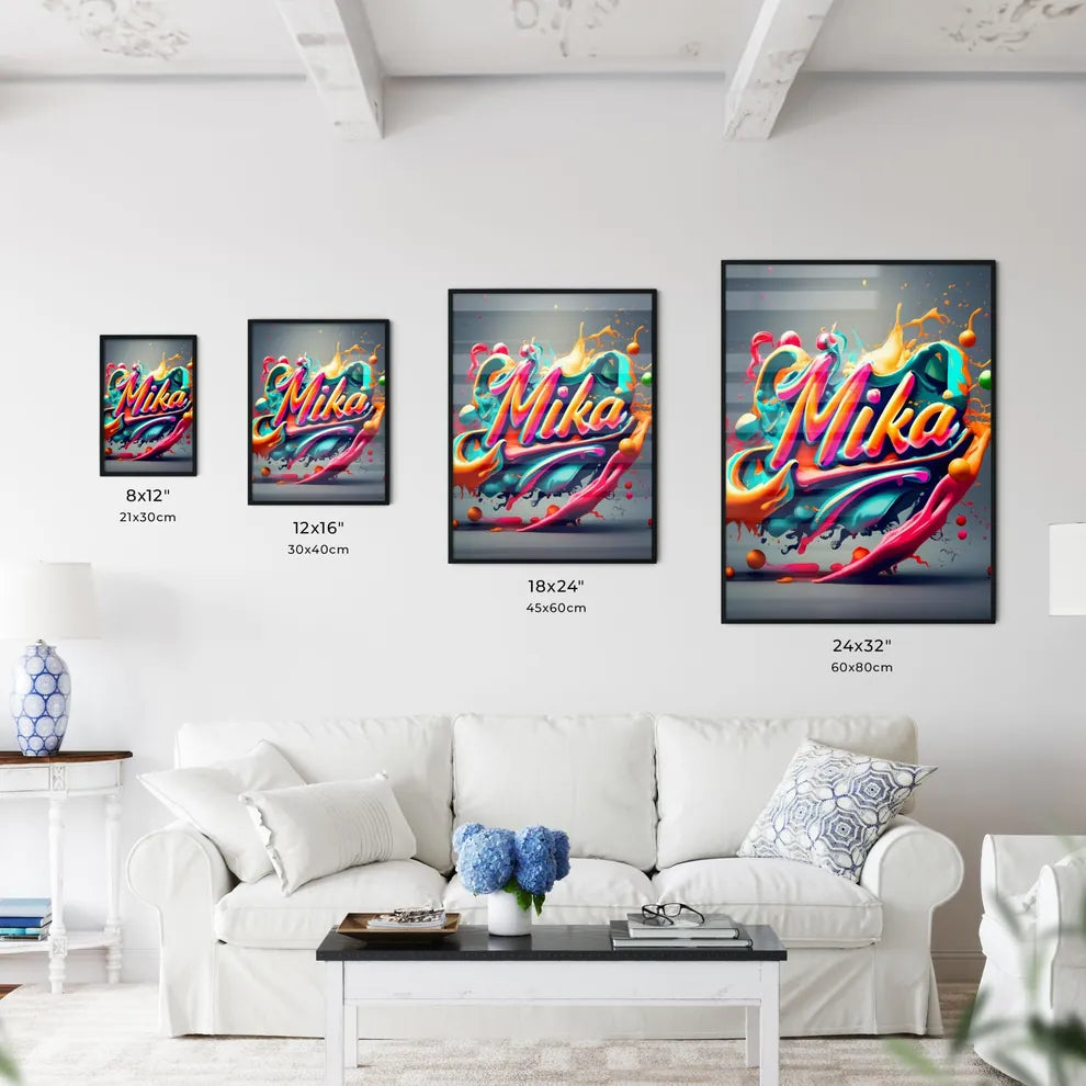 Mika - A Colorful Paint Splashing In A Shape Wall Art