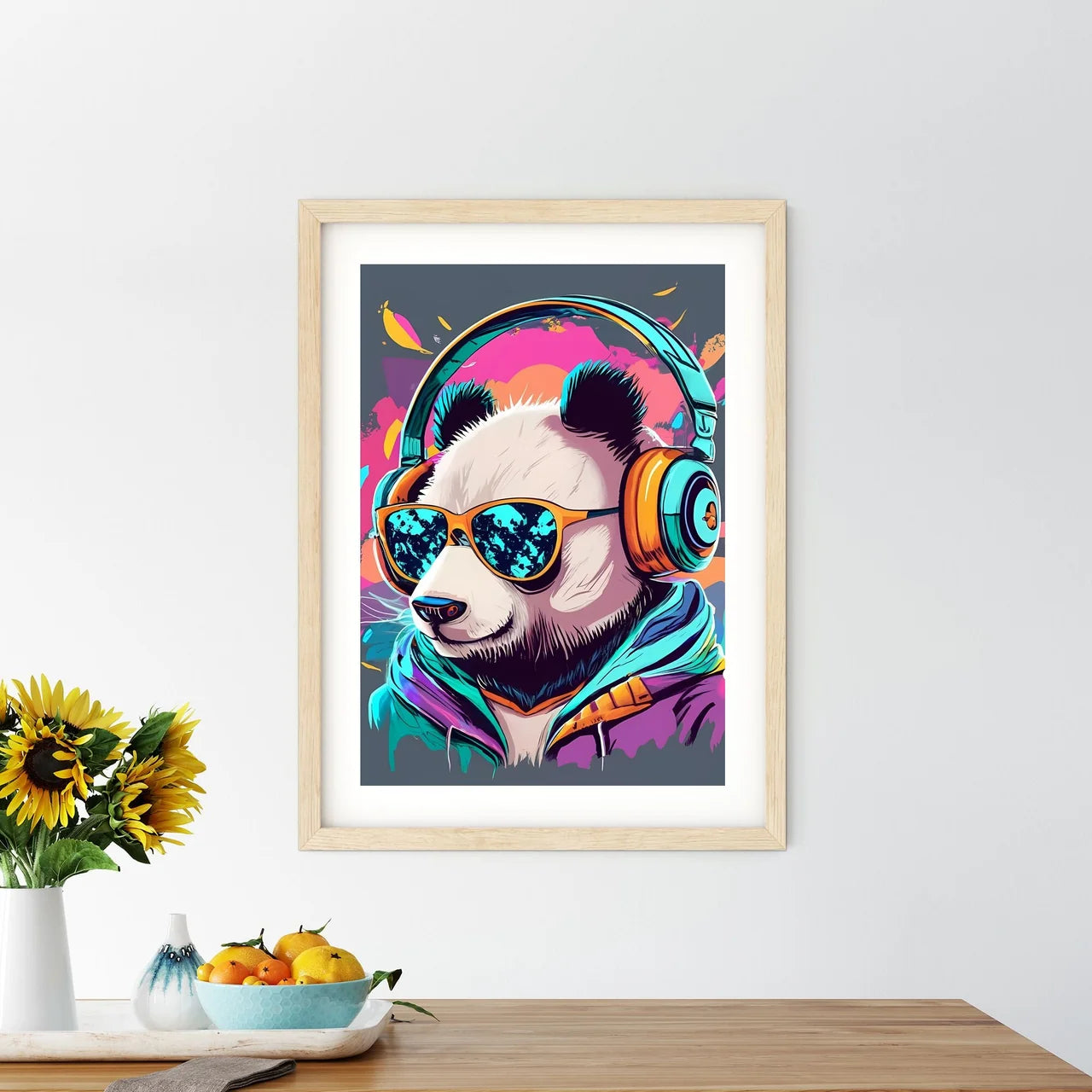 A Panda Wearing Headphones An Size Chart