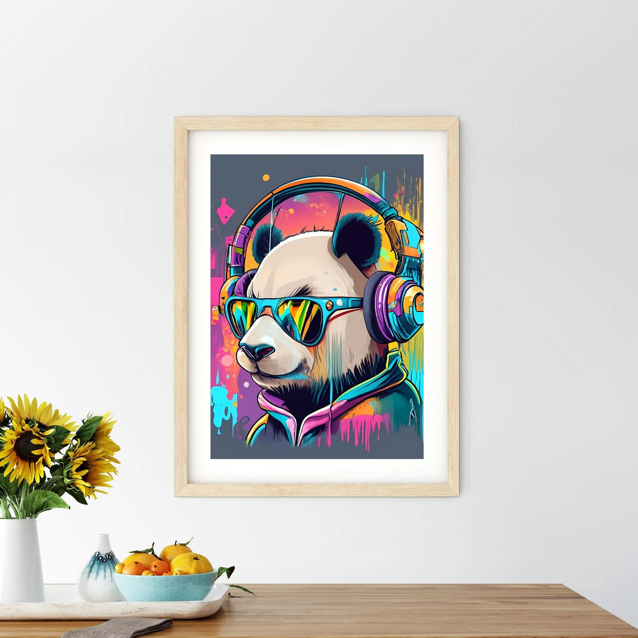 A Panda Wearing Headphones An Size Chart