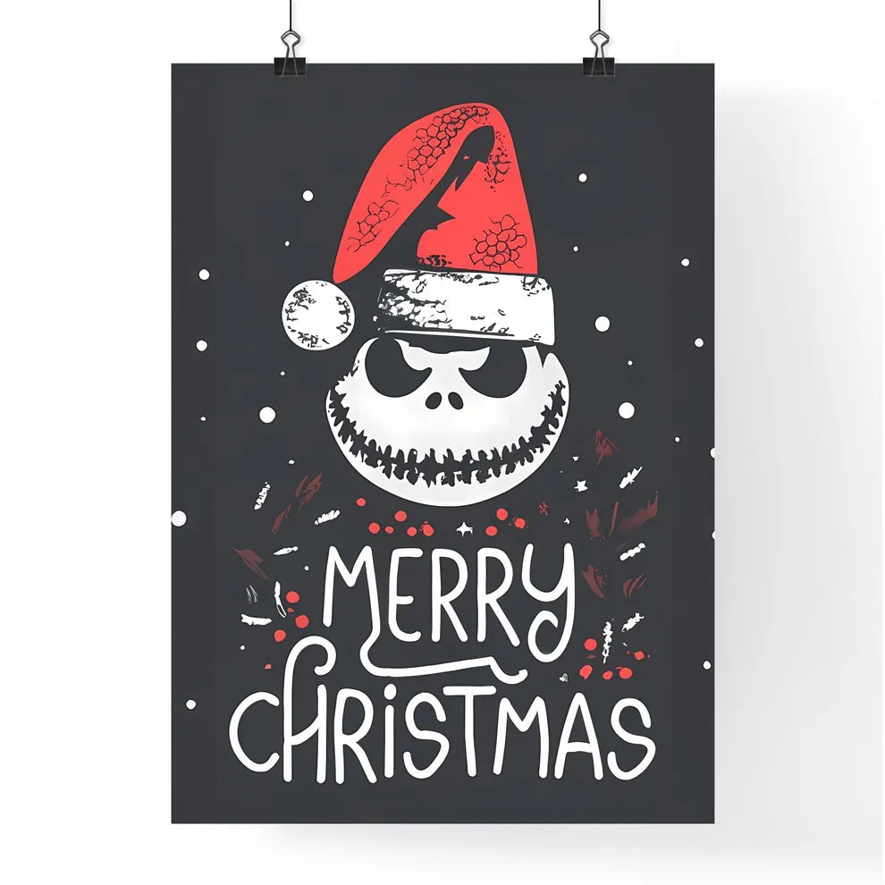 Merry Christmas - A Black And White Image Of Poster