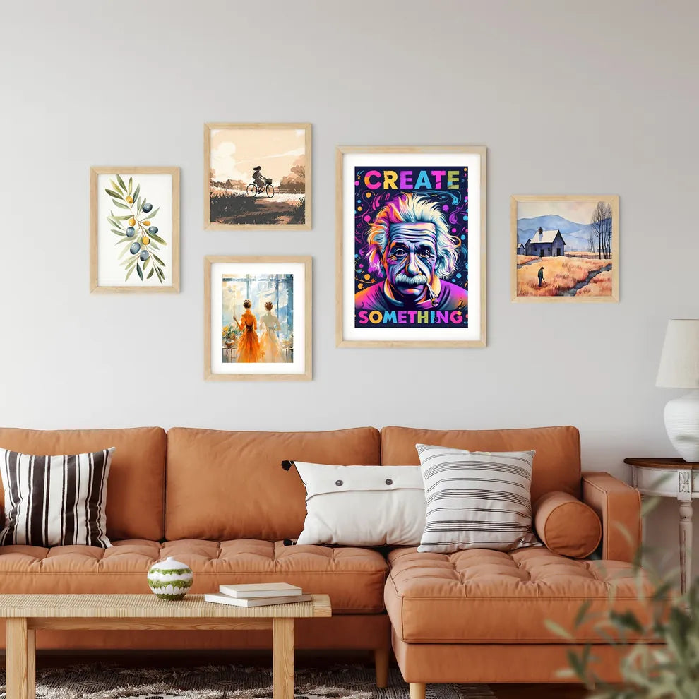 Create Something - A Man With A Mustache And Framed Print
