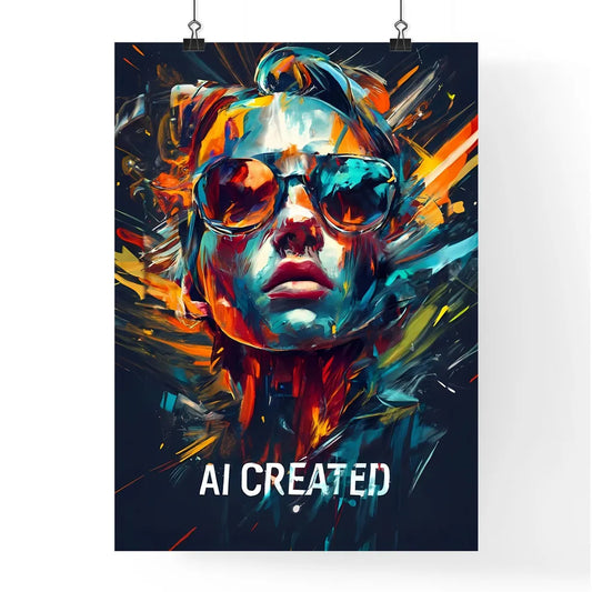Ai Created  - A Woman Wearing Sunglasses Art Poster
