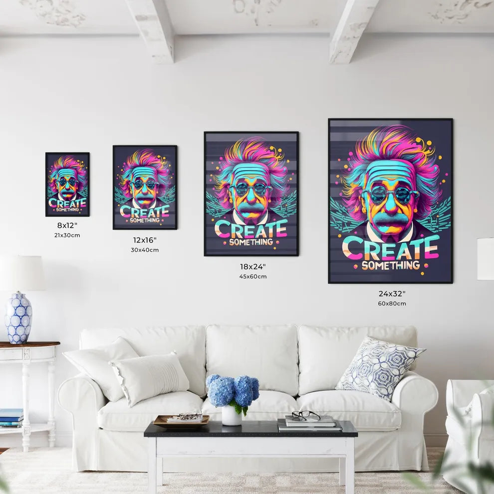 Create Something - A Man With Glasses And Mu Wall Art