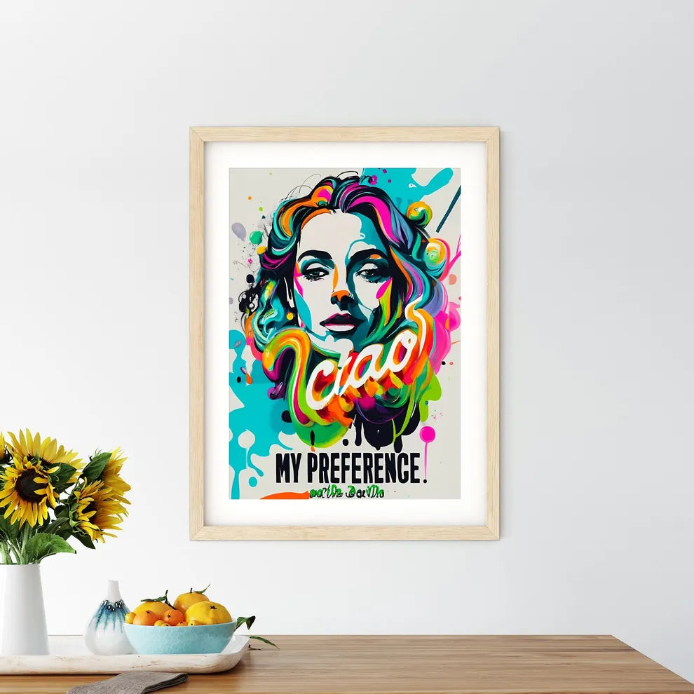 Ciao My Preference - A Womans Face With Colo - Kitchen Hangings