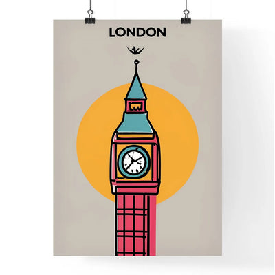 London, Big Ben - A Poster With A Clock Tower Art Print