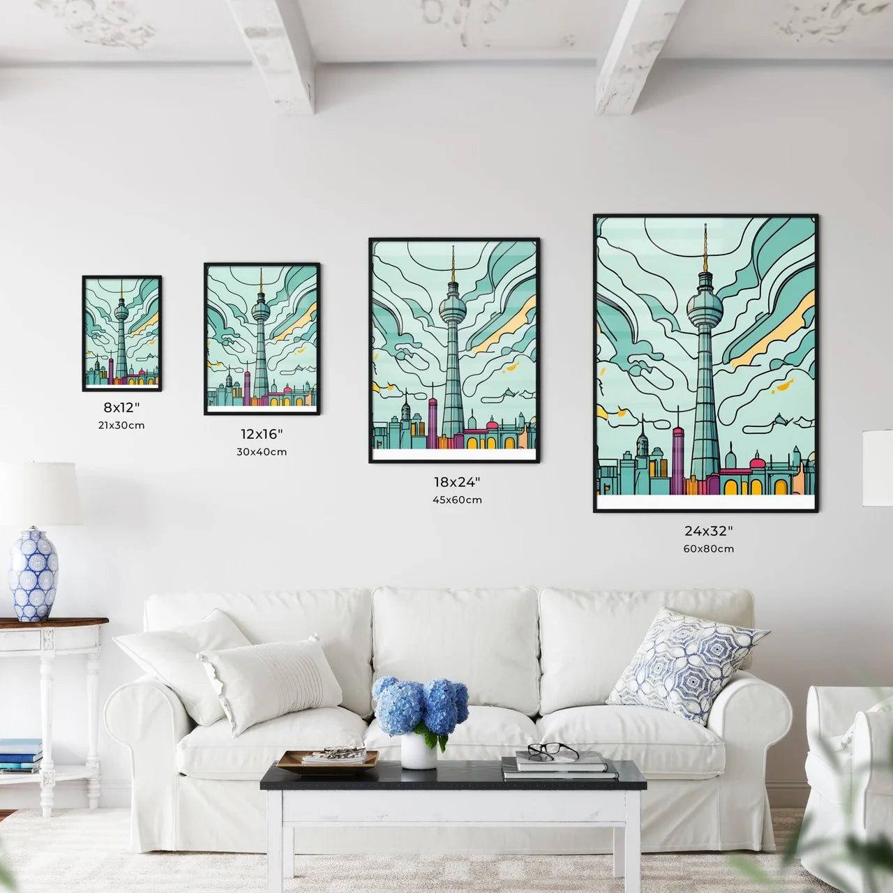 Berlin - A Tower In A City Art Print Interior Design