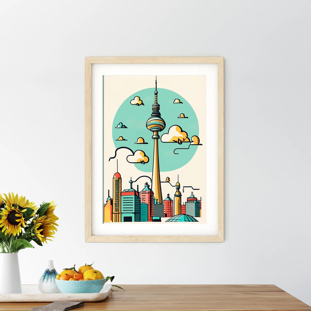 A Poster Of Berlin City Art Print Size Chart